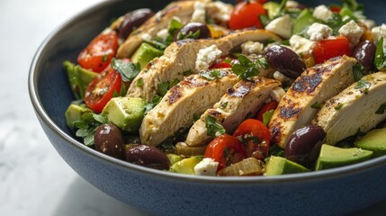 Fresh Keto Chicken Salad with Avocado and Feta