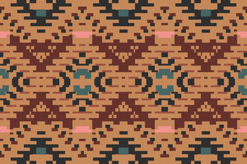 Persian Arabic Pattern Backgroundfolk Embroidery, Aztec Geometric Ornament Print. Design for Carpet, Wallpaper, Clothing, Wrapping, Fabric