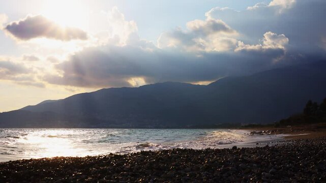 Time-lapse of dramatic clouds over Finike mountains