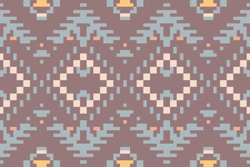 Ornament Geometric Patterns Mathfolk Embroidery, Aztec Geometric Ornament Print. Design for Carpet, Wallpaper, Clothing, Wrapping, Fabric