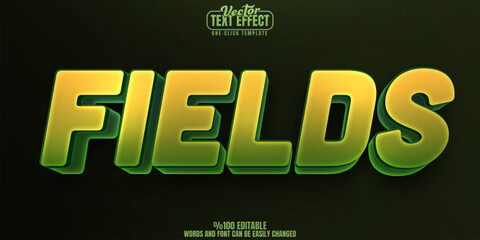 Field editable text effect, customizable grass and outdoor 3d font style