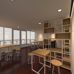 3d render container cafe coffee