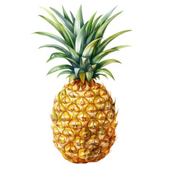 Fototapeta premium pineapple illustration isolated on transparent white background, clipping path