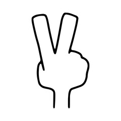 ピースをする右手のアイコン