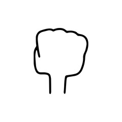 握り拳の右手のアイコン