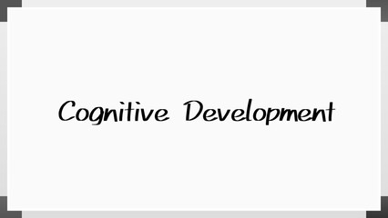 Cognitive Development のホワイトボード風イラスト