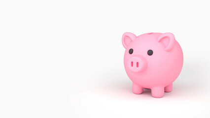 a piggy bank isolated on white, 3d render