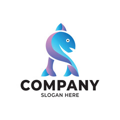 logo design fish with letter a. design logo. fish. letter A