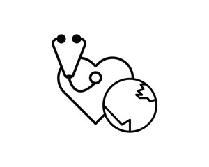 World heart day icon vector symbol design illustration