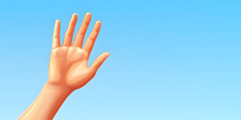 Hand Reaching Up To The Sky