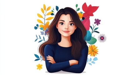 Savvy Girl with Strategy and Clean Background