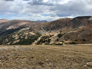 Mountain landscape with sky in autumn