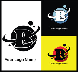 Innovative Logo with B Letter and Planet Orbit Design