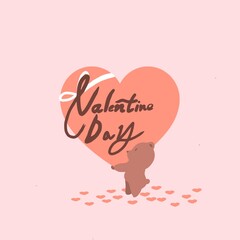 valentine card with heart