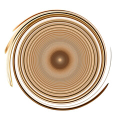 brown centered swirl isolated object