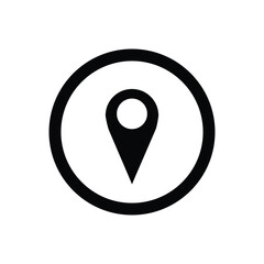 Location icon. Map pointer symbol. Flat design style eps 10. map icon on the application interface display. User interface icon symbol of map. 