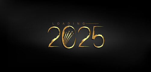 We Wish You A Happy New Year 2025 Gold Text And Beautiful Design