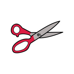 scissors cut tool icon illustration design graphic flat and cartoon style. Scissors icon set. Simple element illustration. Scissors symbol design template. 