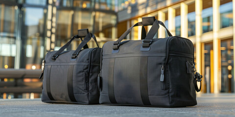 Travel bags at the airport. Travel concept.