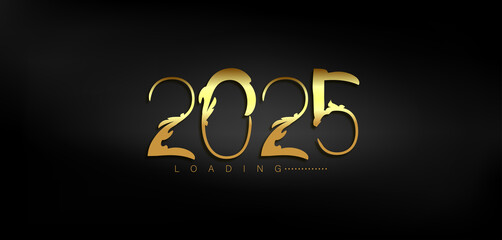 We Wish You A Happy New Year 2025 Gold Text And Beautiful Design