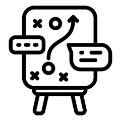 Business Plan Strategy Vector Line Icon Symbol
