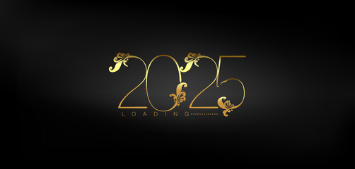 We Wish You A Happy New Year 2025 Gold Text And Beautiful Design