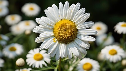 Obraz premium Marguerite flower in bloom HD 8K wallpaper Stock Photographic Image