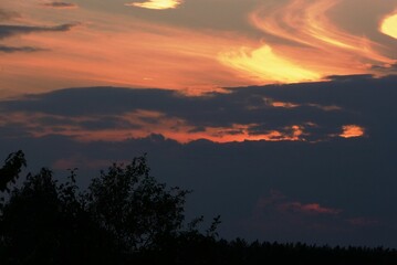 sunset over the mountains