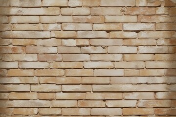 Obraz premium Faded Beige Vintage Brick Wall Texture with Weathered Surface Effects