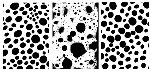 A set of grunge textures in black and white