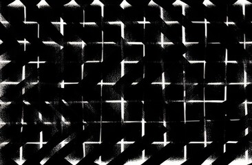 Abstract black and white chaotic grunge background