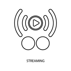 streaming concept line icon. Simple element illustration. streaming concept outline symbol design.