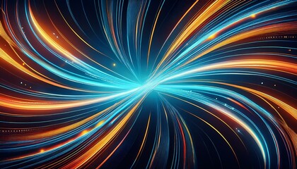 Abstract light streaks swirl