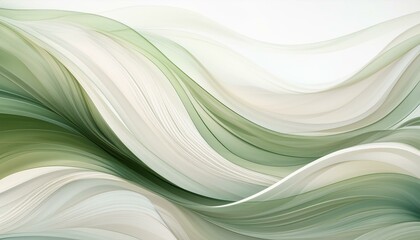 Abstract green and white waves