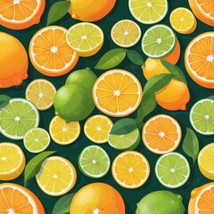 Obraz premium citrus seamless background