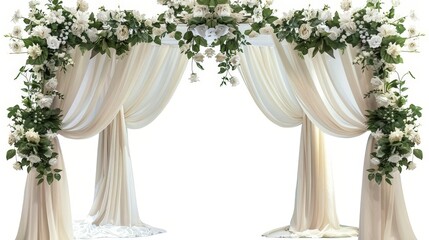 Wedding Arch Decor Isolated On White