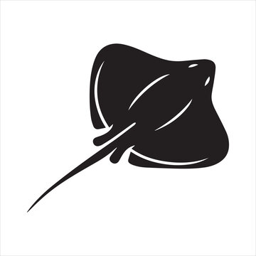 recommend clip art: Stingray Fish Vector illustration in black and white - Fish Clipart Design
                    