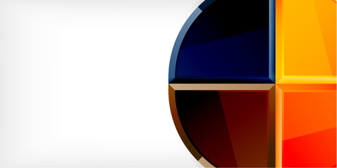 Obraz premium Triangle circles background. Vector Illustration For Wallpaper, Banner, Background, Card, Book Illustration, landing page