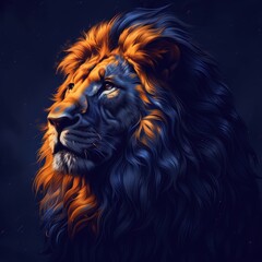 Naklejka premium Illustrations of a lion