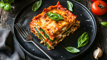 Hearty Plant-Based Lasagna with Zucchini Layers