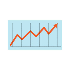 Bar chart icon. Flat chart related icon for web and mobile applications. Business graph icon. Flat illustration of business graph icon for web design