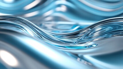 This 3D wave pattern showcases reflective surfaces, embodying the essence of futuristic core technology with its tech-inspired design