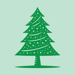 Christmas tree silhouette vector illustration