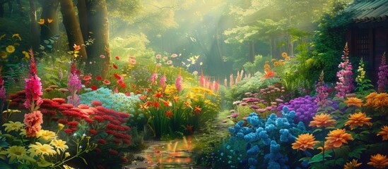 Fototapeta premium Flower Garden Beautiful