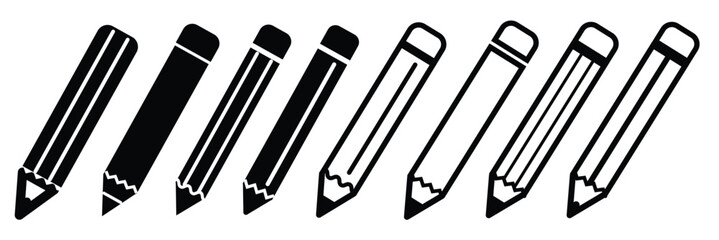 Pencil icon set vector. pen sign and symbol. edit icon.  for mobile concept and web design. vector illustration.