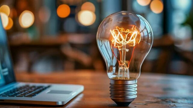 light bulb on the background of the paper