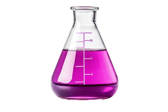Chemistry flask with clear liquid for experiments