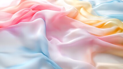 Obraz premium Abstract Pastel Fabric Draped in Soft Waves