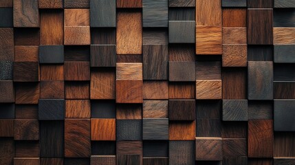 Wooden Cubes Wall Abstract Art