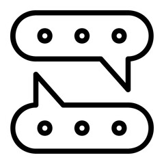 speech bubble line icon
